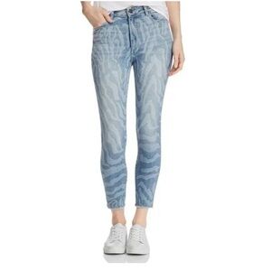 DL1961 Farrow Cropped High-Rise Skinny Raw Hem Exclusive Sahara 29